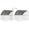 vidaXL Chicken Cage 3 pcs Silver 236.22 x 78.74 x 78.74 in