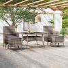 vidaXL Garden Dining Set Gray