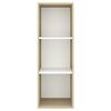 vidaXL TV Cabinet Sonoma Oak and White Engineered Wood Large