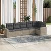 vidaXL Garden Sofa Set Light Grey PE Rattan Large Modular