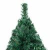 vidaXL Artificial Christmas Tree Green PVC, steel, plastic Large