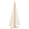 vidaXL Wooden Christmas Tree Natural Wood Solid Pine Wood 59.1 in