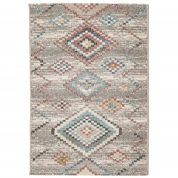 vidaXL Rug Multicolor 100% Polypropylene 63 x 90.6 in UV-resistant Rug