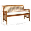 vidaXL Garden Bench Warm Acacia Solid Acacia wood 57.9 in Ergonomic