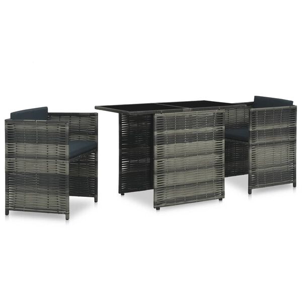 vidaXL Garden Dining Set Grey and anthracite