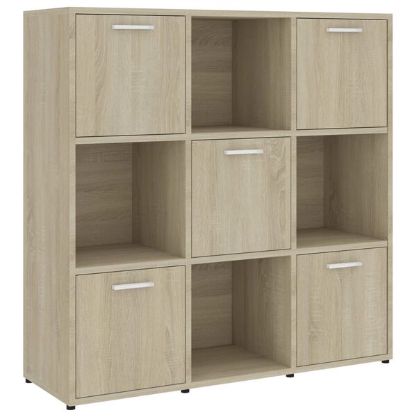 vidaXL Book Cabinet Sonoma Oak Engineered Wood Medium Book Cabinet