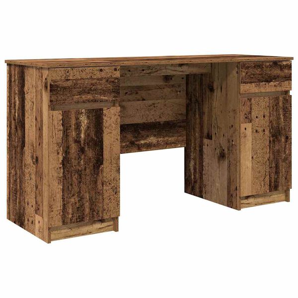 vidaXL Desk with Drawer Old wood 140 x 49 x 76 cm Engineered wood