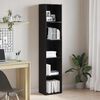 vidaXL Book Cabinet Black Oak Engineered wood Tall Book Cabinet
