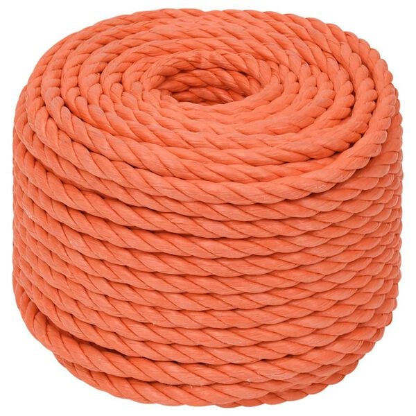 vidaXL Work Rope Orange 0.94 " 164.0 ' Polypropylene