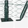 vidaXL Fence Post Green 164.04 x 5.25 ft (1.42 in mesh) Steel and PVC