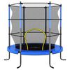 vidaXL Trampoline Black, Grey, Blue Powder-Coated Steel, PVC, PP, Polyester