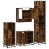 vidaXL Bathroom Furniture Set Smoked Oak Engineered wood, metal Large