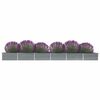 vidaXL Raised Bed Gray Galvanized Steel 236.2x31.5x17.7 in Durable