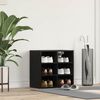 vidaXL Shoe Cabinet Black Oak 20.47 x 11.81 x 19.88 in Engineered Wood