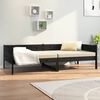 vidaXL Day Bed Black Solid Pine Wood Twin