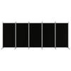 vidaXL 5-Panel Room Divider Black 170.5"x70.9" Fabric