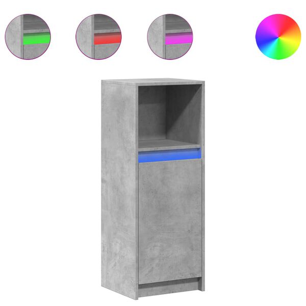 vidaXL Sideboard Concrete gray Engineered wood Sideboard Rectangular