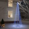 vidaXL Christmas Tree With Spike Blue Powder-coated steel Large