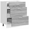 vidaXL Kitchen Base Cabinet Gray Sonoma Engineered Wood Standard