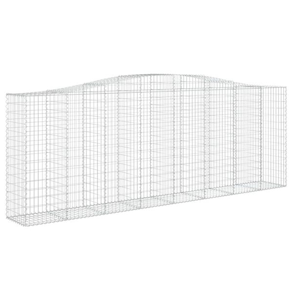 vidaXL Gabion Basket Set of 6 Silver Galvanized iron 157.5x19.7x63.0 in