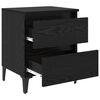 vidaXL Bedside Cabinet 2 pcs Black oak 40 x 35 x 50 cm Engineered wood