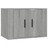 vidaXL Wall-mounted TV Cabinet Set of 3 Grey Sonoma Engineered wood