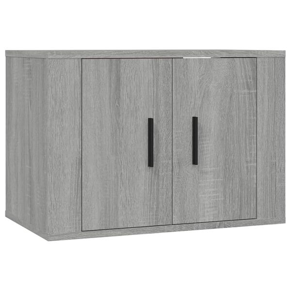 vidaXL Wall-mounted TV Cabinet Set of 3 Grey Sonoma Engineered wood