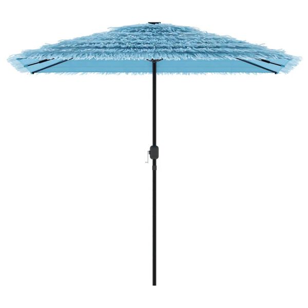 vidaXL Garden Parasol Blue Polyester Large Adjustable Armrests