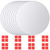 vidaXL Mirror Tile Set of 16 Transparent Glass 5.9 in diameter