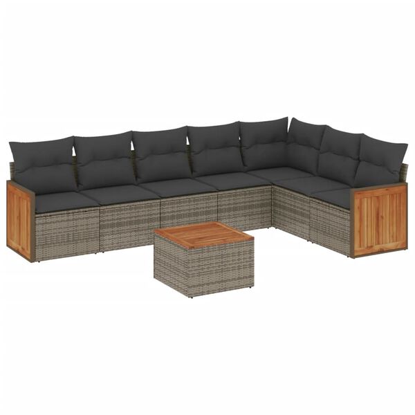 vidaXL Patio Sofa Set Grey