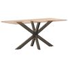 vidaXL Dining Table Leg Spider Shape Natural Steel 47.2 x 26.8 x (28.3-28.7) " Steel