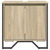 vidaXL Bathroom Sink Cabinet Sonoma oak Engineered wood, metal 23.6 in