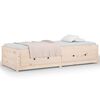 vidaXL Day Bed Natural Pine Solid Pine Wood Twin