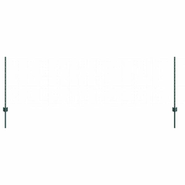 vidaXL Fence Posts Height Adjustable 5 pcs Green 31.5" Steel