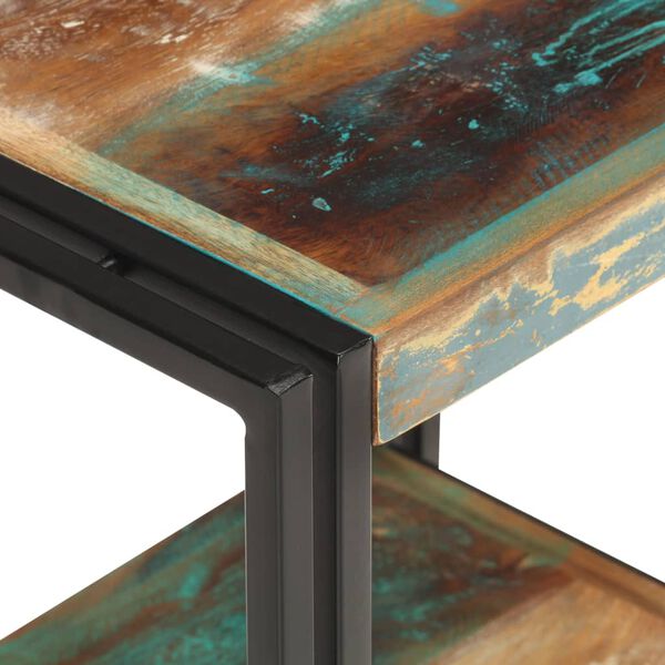 vidaXL Side Table Mixed wood colors Reclaimed Wood, Iron Side Table