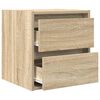 vidaXL Wall-mounted Bedside Cabinet Set of 2 Sonoma Oak Engineered wood