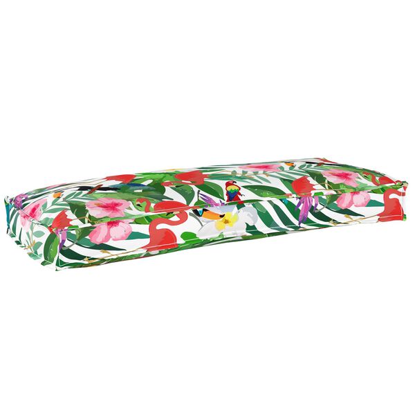 vidaXL Pallet Cushion for Bench Floral Multicolour 100 x 40 x 8 cm