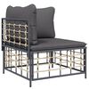 vidaXL Garden Lounge Set Anthracite Poly rattan Medium Modular