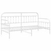 vidaXL Daybed Frame with Headboard White 35.4" x 78.7" Steel