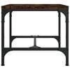 vidaXL Side Table Smoked oak Engineered wood, Steel Small