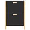vidaXL Shoe Cabinet Black Engineered wood, solid pine Small Shoe Cabinet
