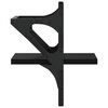 vidaXL Wall Shelf Set of 2 Black Engineered wood, metal Medium