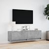 vidaXL TV Wall Cabinet Concrete grey Engineered wood Medium