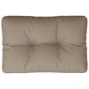 vidaXL Pallet Cushion Taupe 100% polyester 19.7 in x 15.7 in x 4.7 in