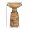 vidaXL Side Table Natural Wood Solid Mango Wood Small Durable