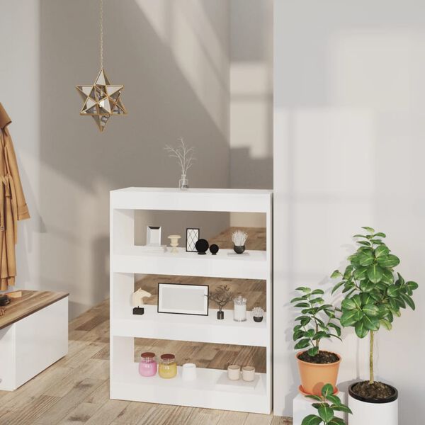 vidaXL Book Cabinet White Engineered Wood Medium Book Cabinet