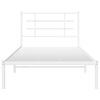 vidaXL Bed Frame White Powder-coated steel Single Bed Frame