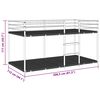 vidaXL Bunk Bed White Steel 42.1 x 79.9 in Bunk Bed Rectangular