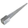 vidaXL Ground Spikes 2 pcs Silver 3.5x3.5x29.5" Galvanised Steel