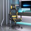 vidaXL Gaming Chair Black and Yellow Polyester, Metal, Plywood, Foam